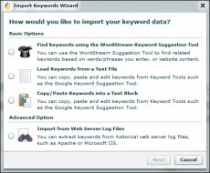 Import pay-per-click keywords in a variety of ways with WordStream's Import Keywords Wizard.