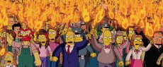 Native advertising examples angry mob from The Simpsons
