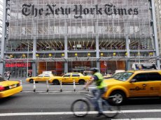 Native advertising examples New York Times building exterior