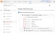 Select the checkbox next to any AdWords accounts you want to link with your Analytics property.