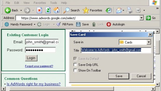 Google AdWords login automatically