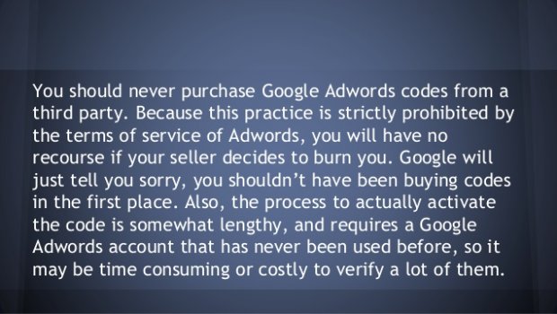 Purchase Google AdWords