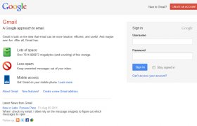 AdWords sign in page