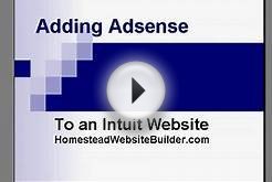 Adsense Intuit Website-Adding Google Ads on Homestead Pages