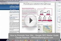 How to Promote Your Site - Google SEO Starter Guide